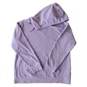 Marc New York‎ Sweatshirt Women Large Lavender Ribbed Soft Cozy Hoodie Vacation